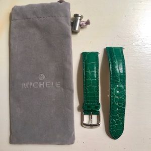 18mm Green Crocodile Strap